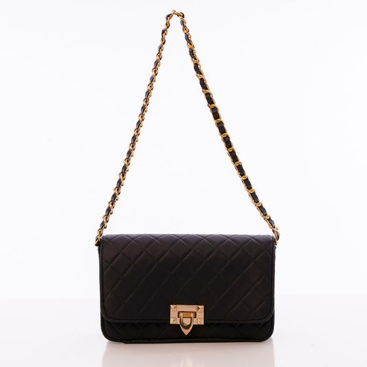 Korean Style Embroidered Diamond Grid Crossbody Bag